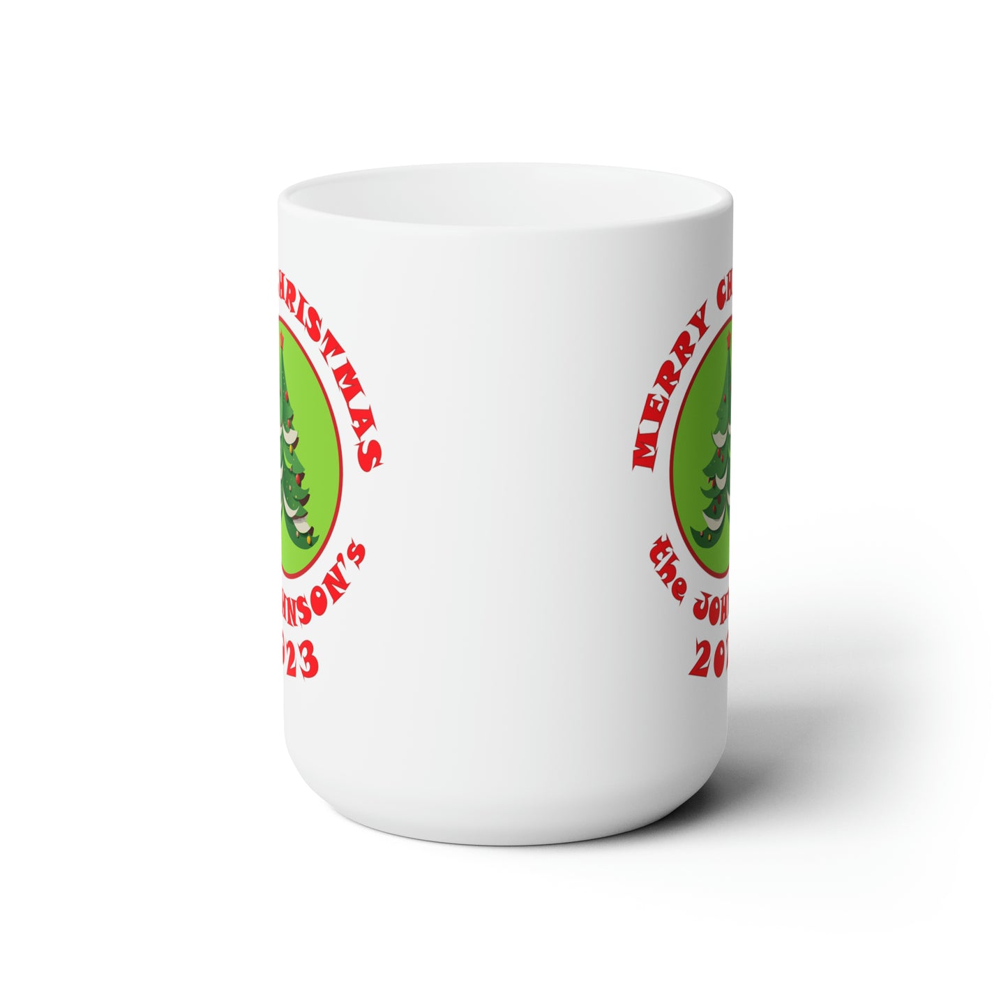 Custom Personalized Family Christmas Ceramic Mug 15oz
