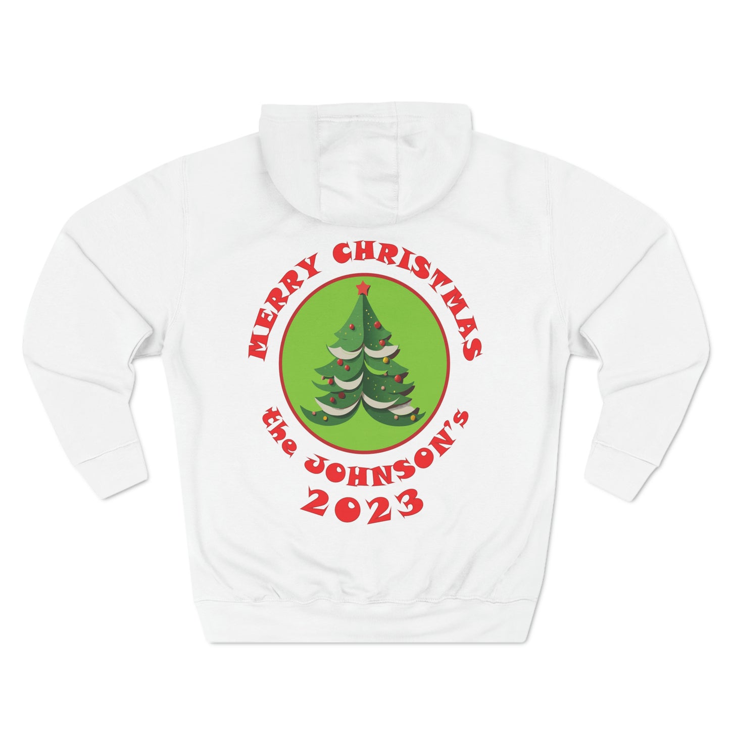 Personalized Custom Christmas Fleece Hoodie