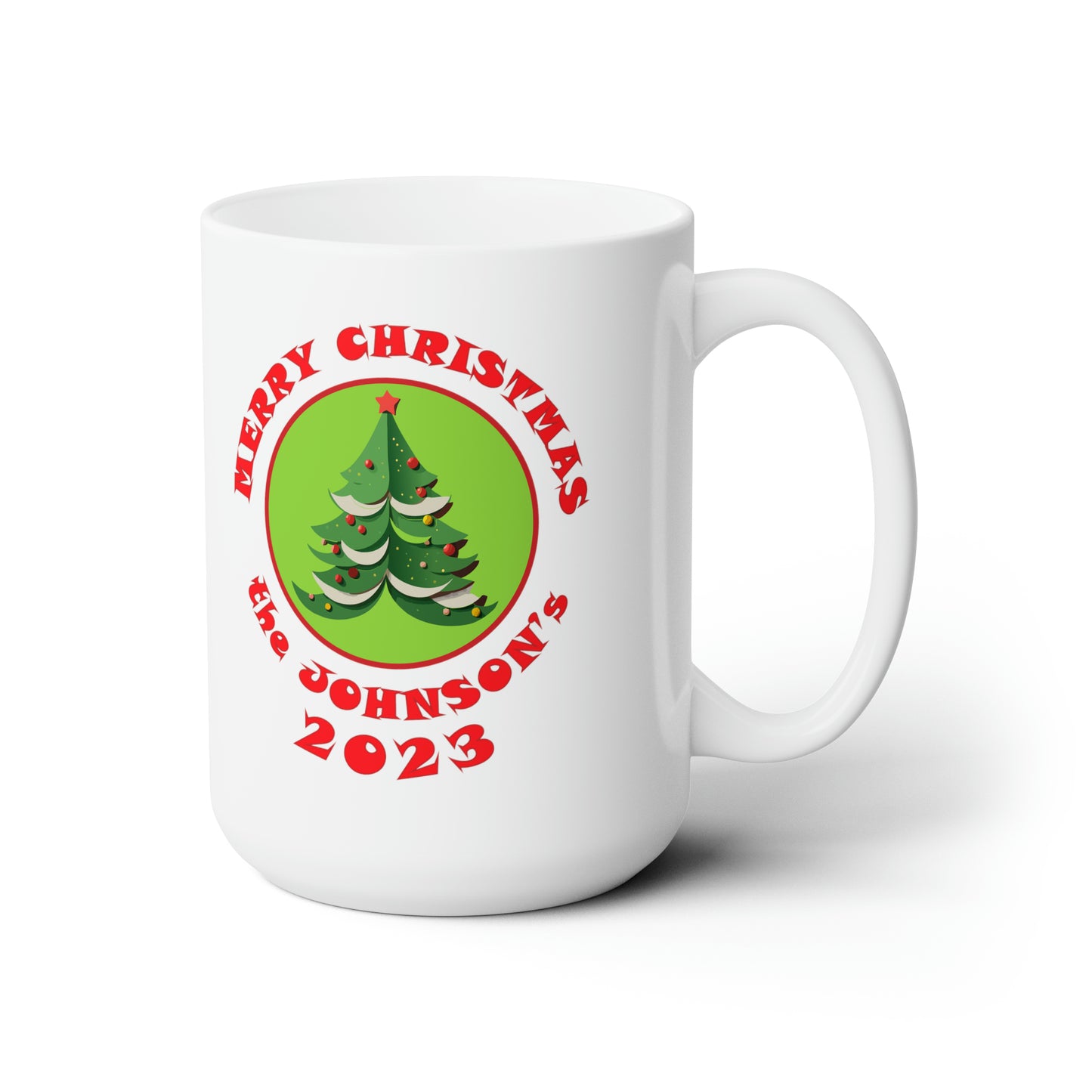 Custom Personalized Family Christmas Ceramic Mug 15oz