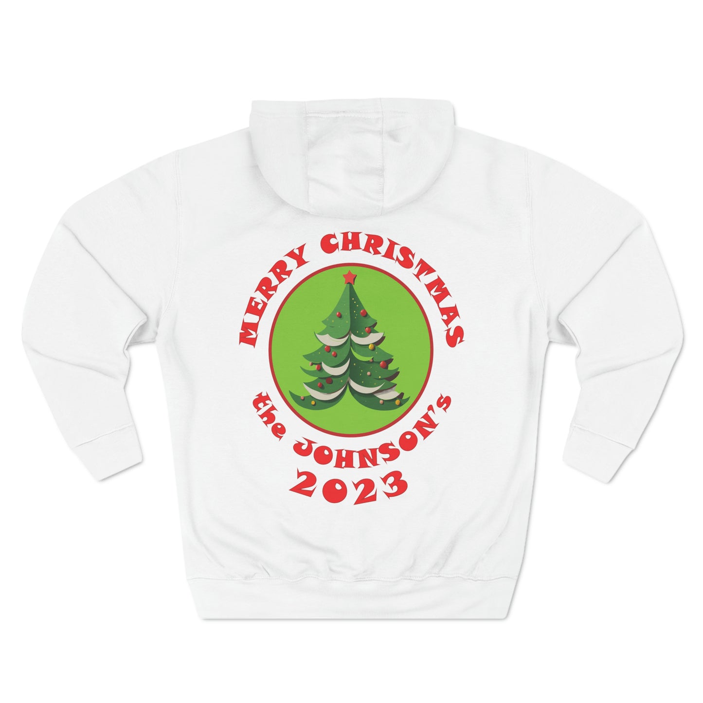 Personalized Custom Christmas Fleece Hoodie