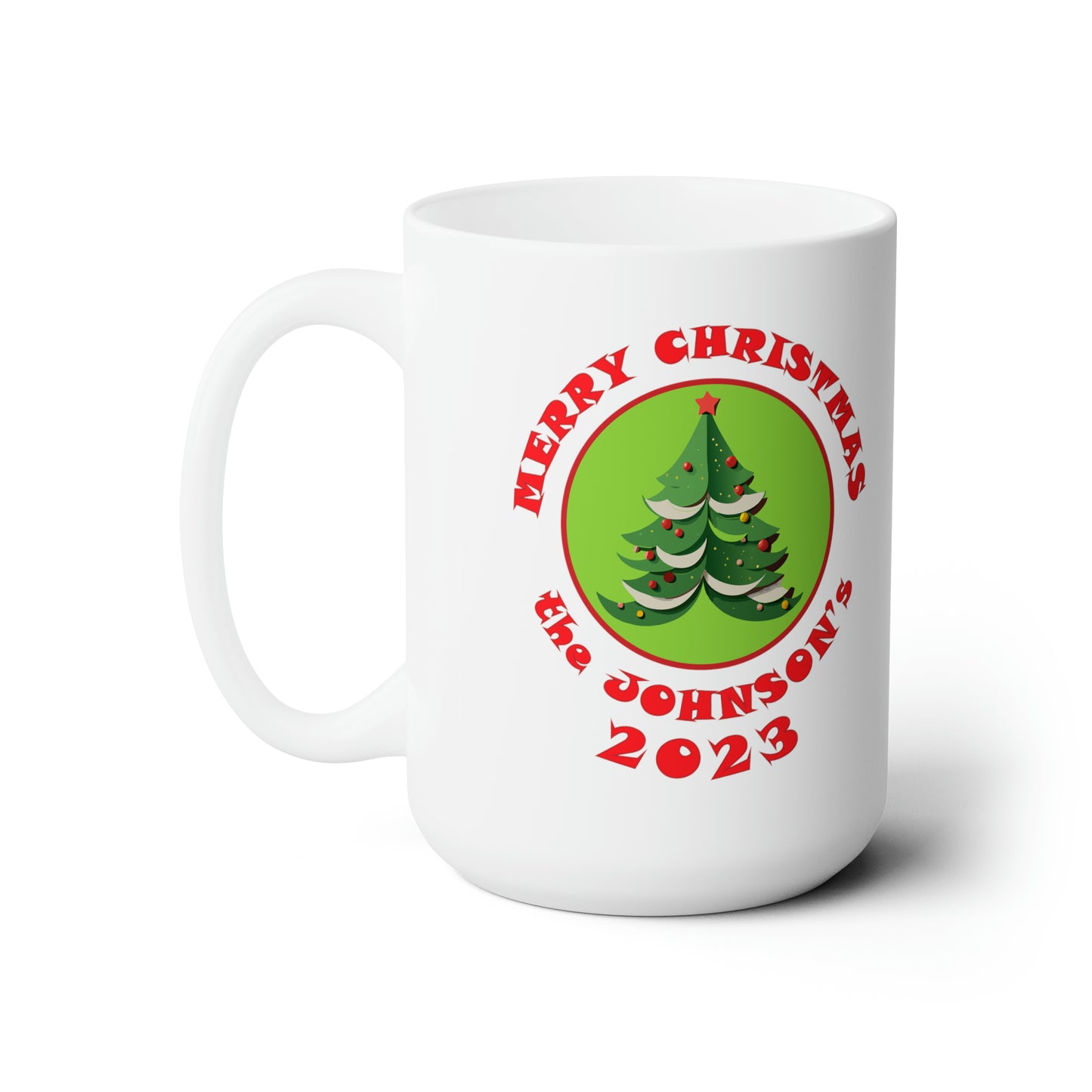 Custom Personalized Family Christmas Ceramic Mug 15oz